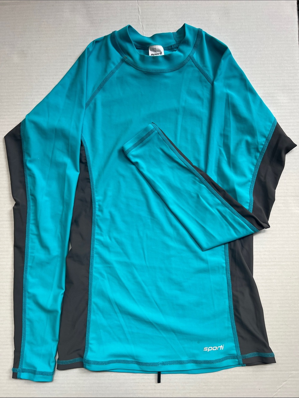 Sporti Kids Teal and Gray Long-Sleeve Swim Top